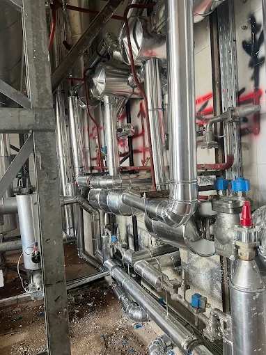Réseau de tuyauterie inox